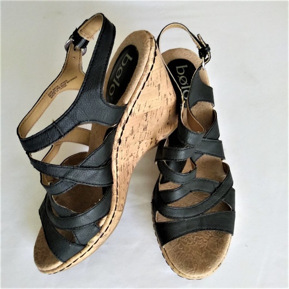 Bolo by Born Shoes Bolo By Born Strappy Black Sandals